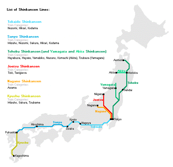 Shinkansen Routes